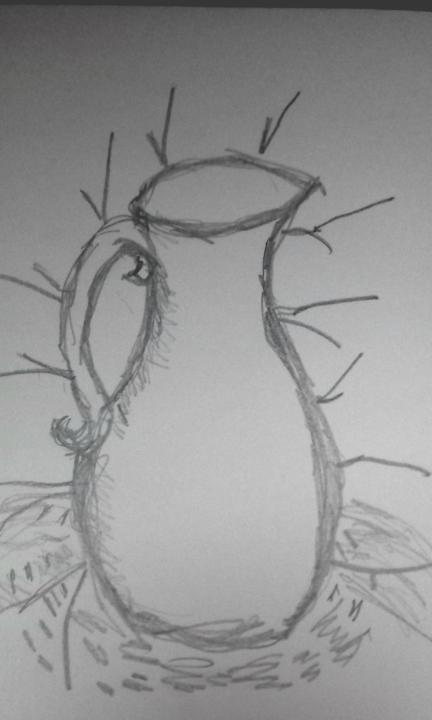 Drawing while listening to a class. 