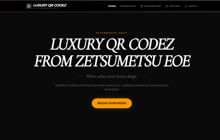 Luxury QR CodeZ from Zetsumetsu EOe