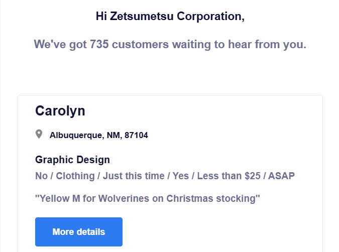 YOU GUYS WANT SOME CUSTOMERS?