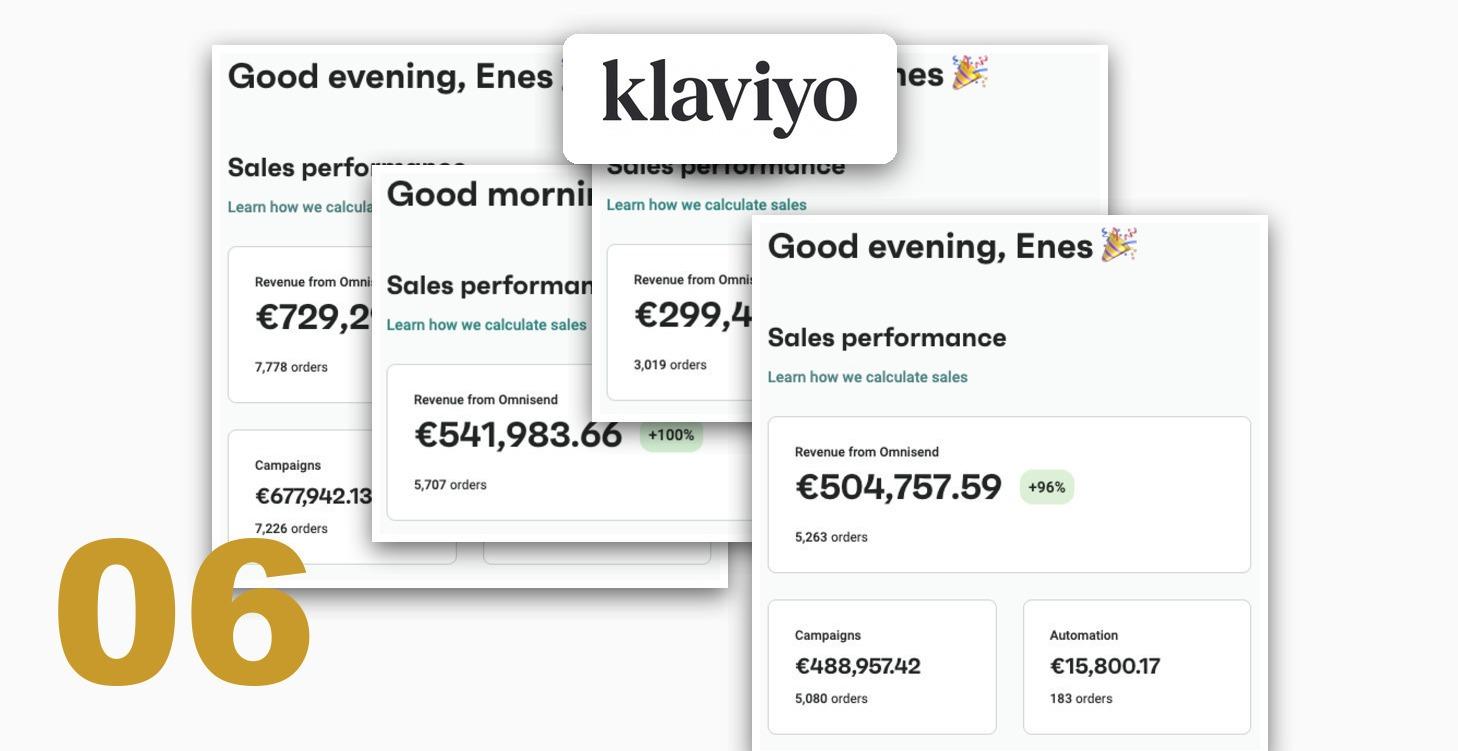 Sechs Klaviyo Email-Abläufe DACH-fertig.