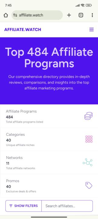 Làm quen với các dự án có chương trình Affiliate thông qua website này