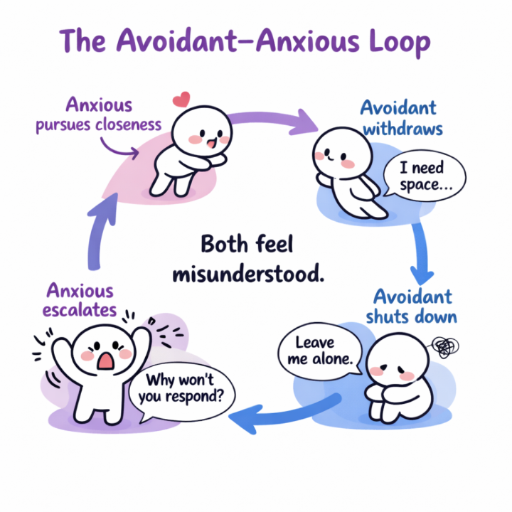 The Avoidant–Anxious Loop Explained