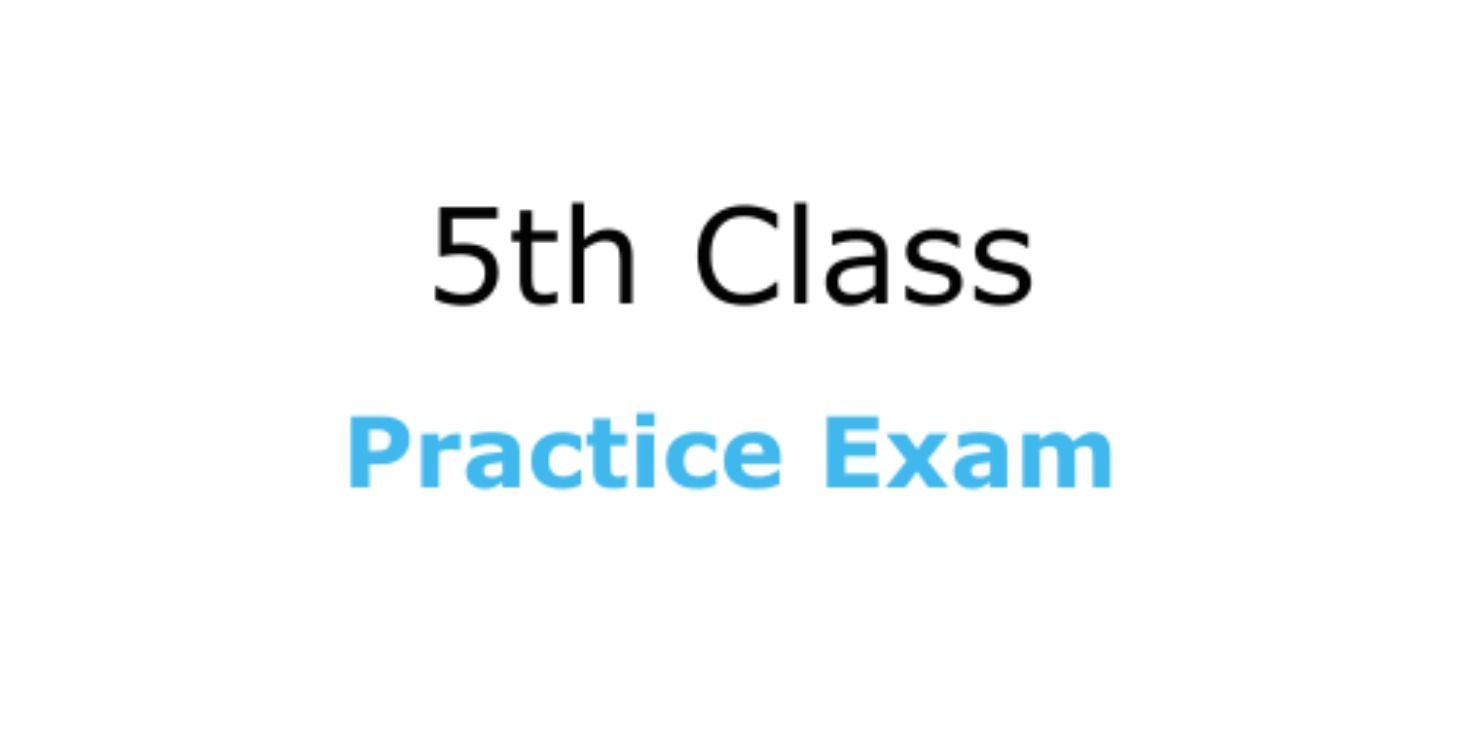 5th Class Practice Exam Questions