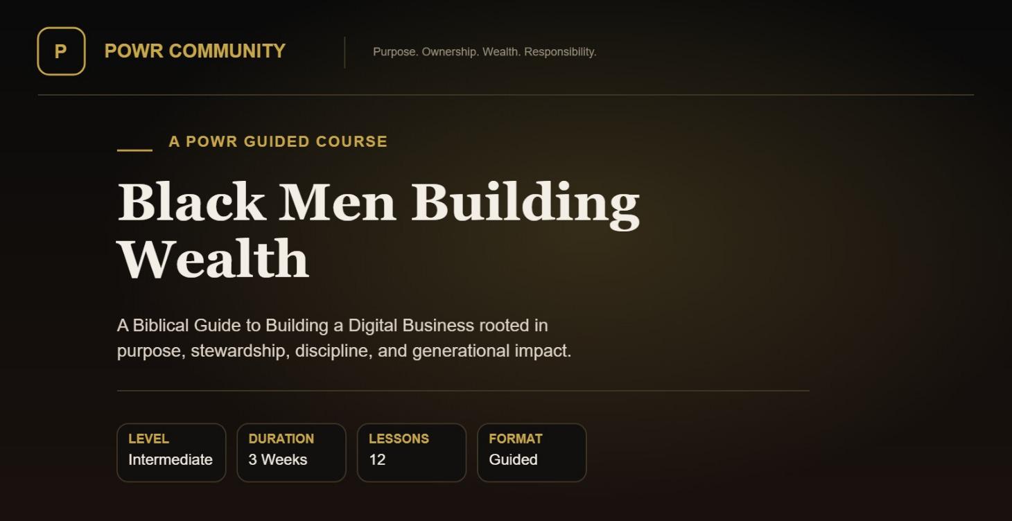 Black Men Building Wealth
