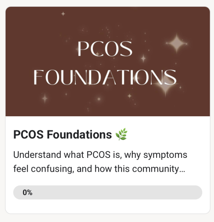 The PCOS Foundations Lesson just dropped 🎉