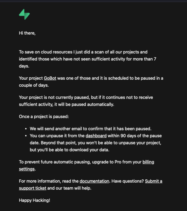 Supabase, le casse-pieds