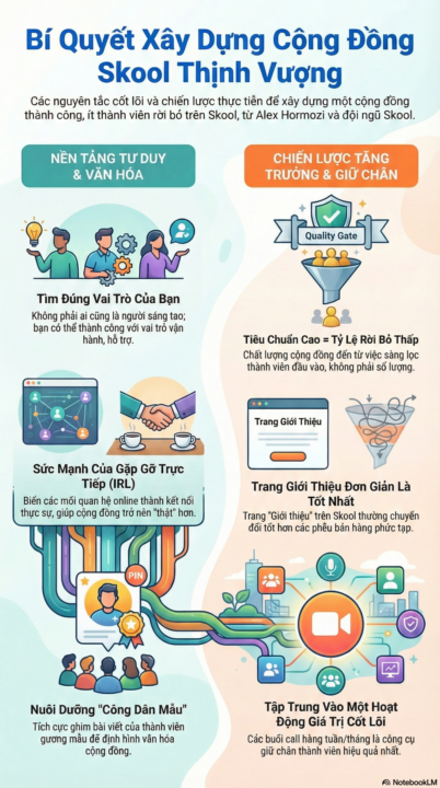 Bí Quyết & Công Thức Xây Dựng Cộng Đồng Online Thịnh Vượng với SKOOL ~ Từ Tư Duy Đến Hành Động