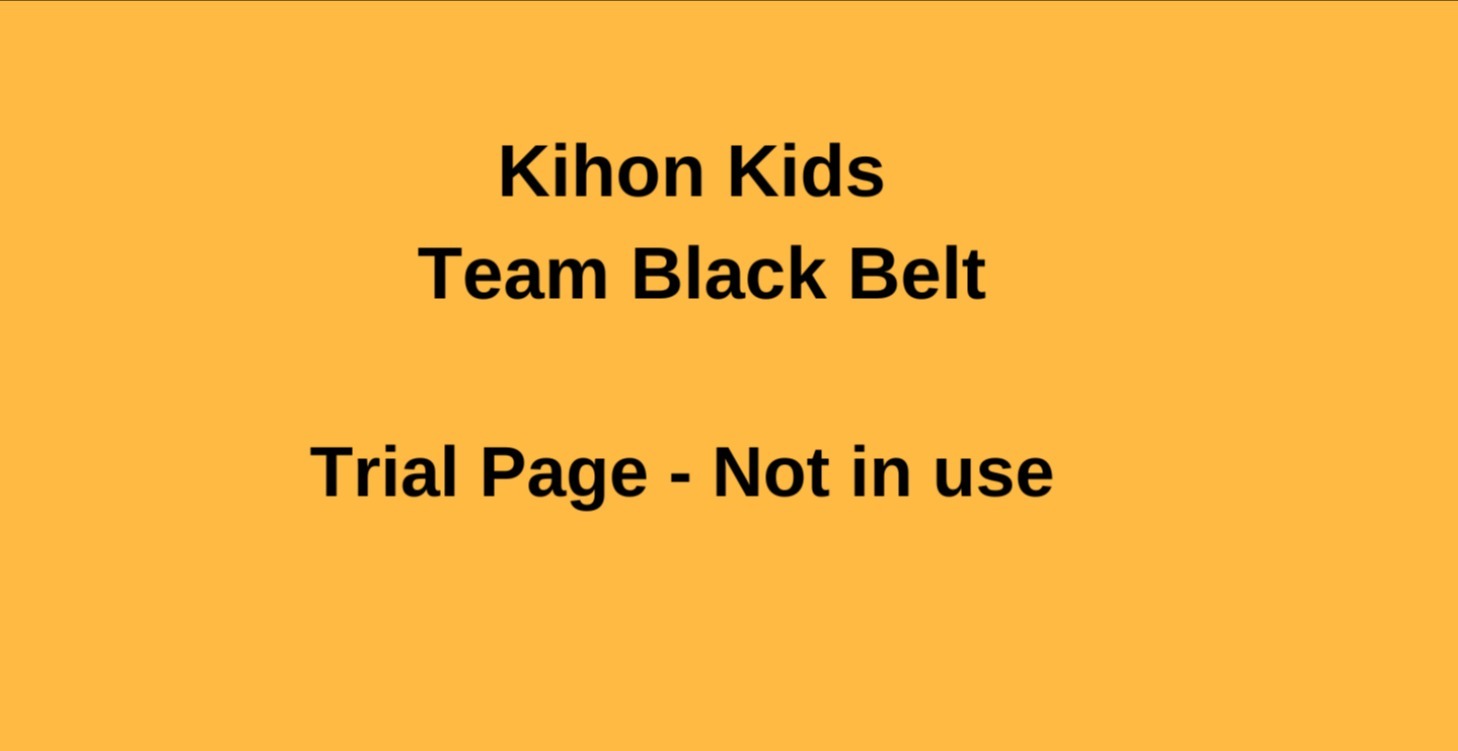 Kihon Kids Team Black Belt