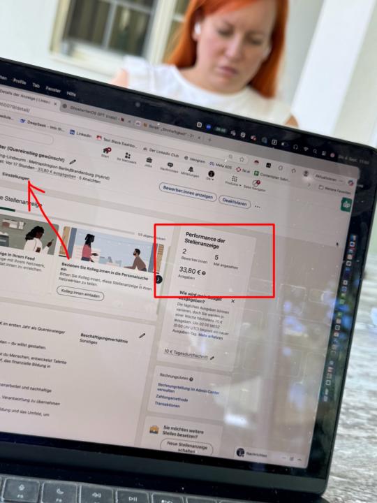 10 € Tagesbudget → 2 Bewerber in 17h (LinkedIn schlägt Insta & Meta?