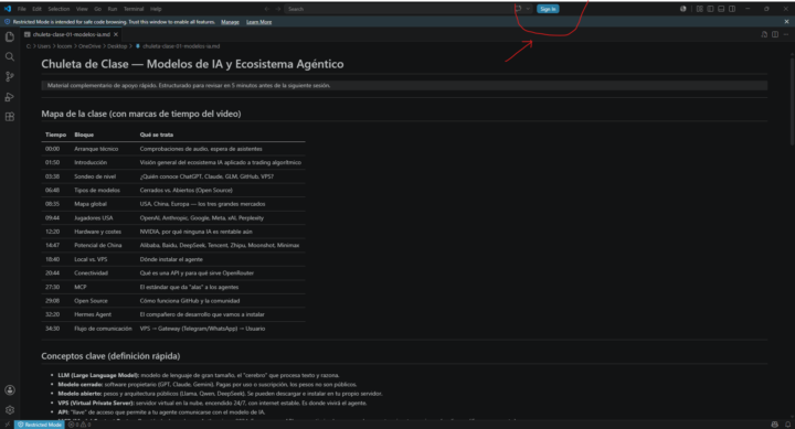 Duda sobre Visual Studio Code