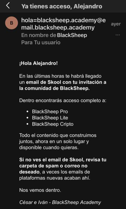 Invitación a la comunidad Skool