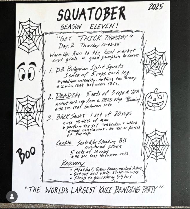 SQUATOBER Day 2 - 10/02/2025