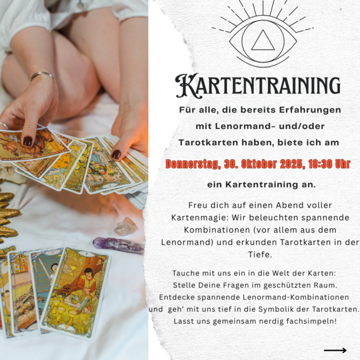 Kartentraining bei ene mene MOND am 30.10.2025