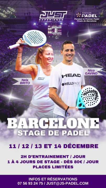 STAGE DE PADEL : Barcelone