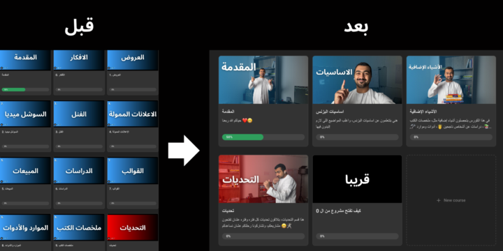 تعديل قسم الكورسات ✅ (تحديث)