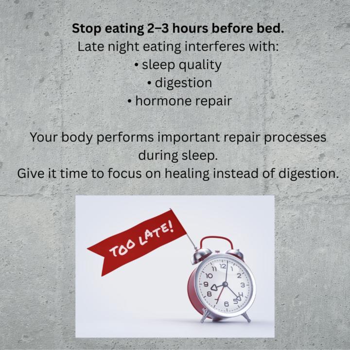 Wellness Wednesday - Start your fast 2-3 hours before bed