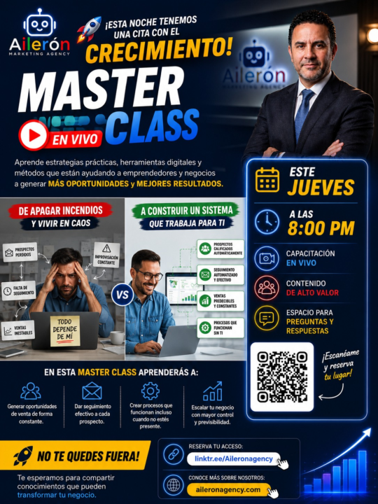 Master Class Este Jueves 18 de Julio. 