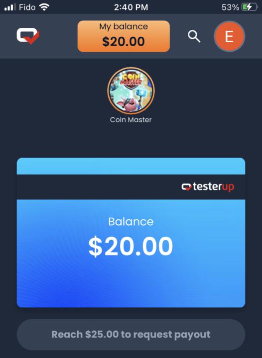 Click to signup and download your first game to earn 