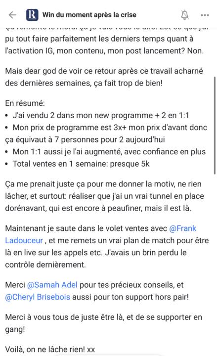 Comment Caroline a triplé ses revenus en un mois et réalisé son plus grand lancement à ce jour ! 🎉