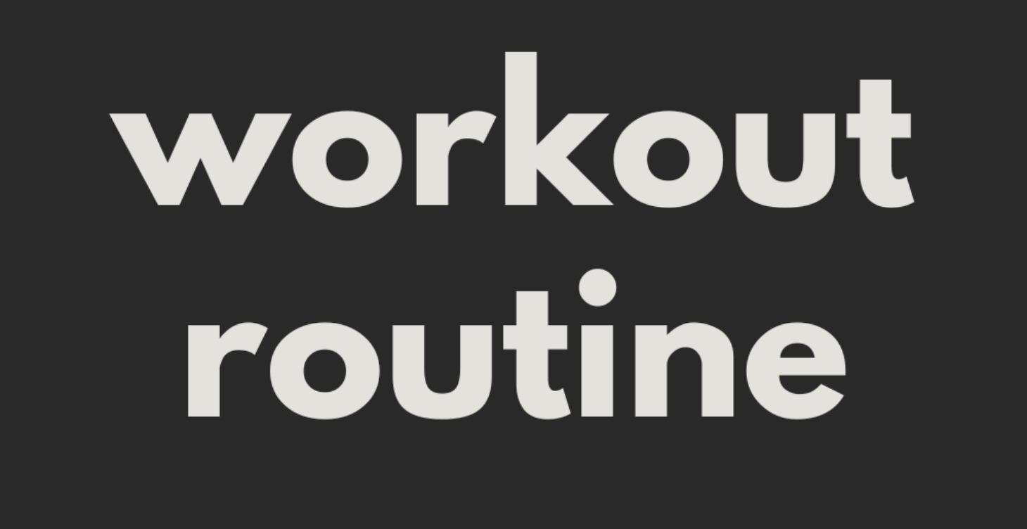 Workout Routine