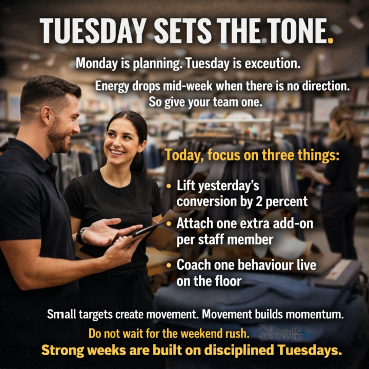 Tuesday sets the tone.