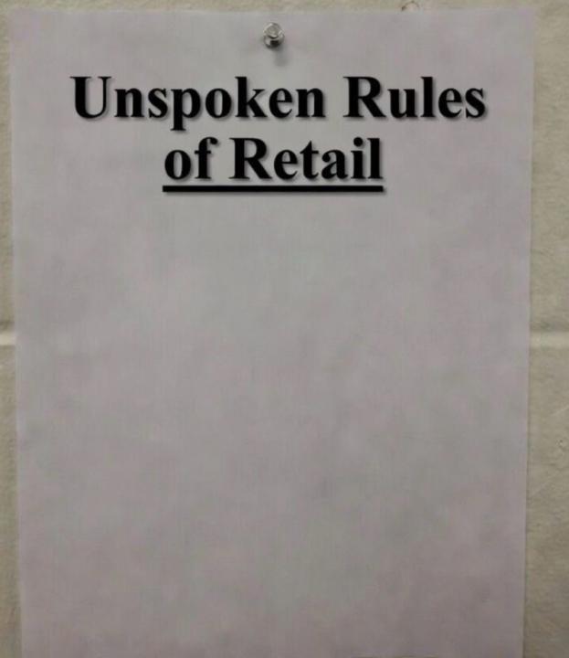 6 Unspoken rules of retail
