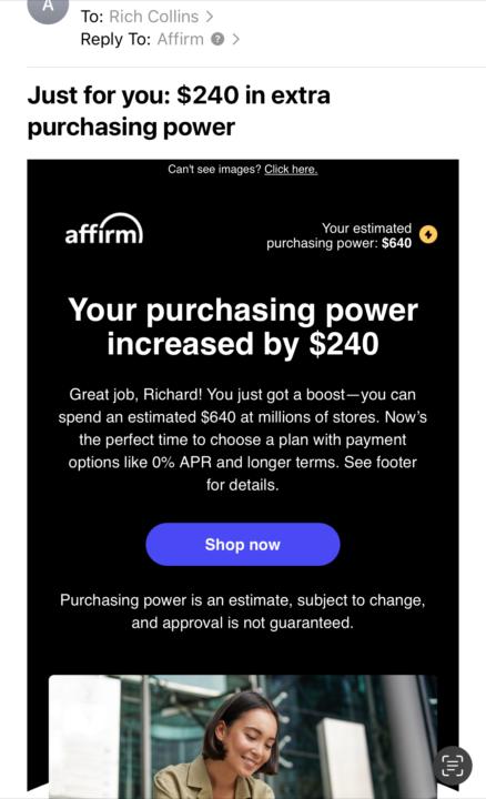 Affirm Affirm Affirm!!  