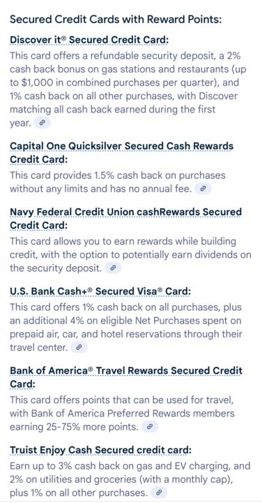 List of The Best Secured Credit Cards