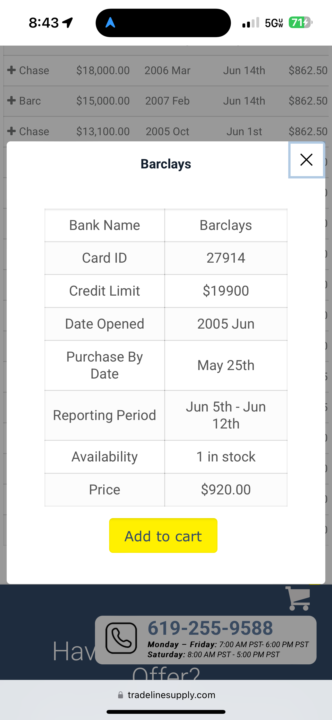 20 Year $20K Tradeline!!