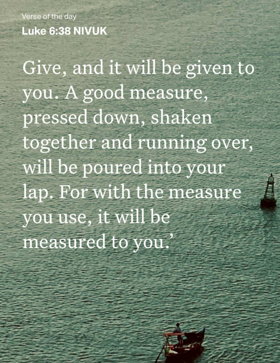 Give so that you can receive 
