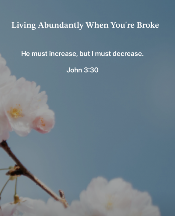 Living in abundance whilst you are broke...