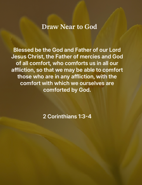 God comforts us....