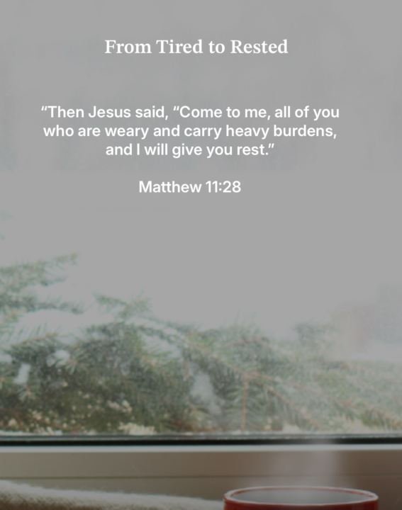 As the year winds down, what type of rest do you need from Jesus?