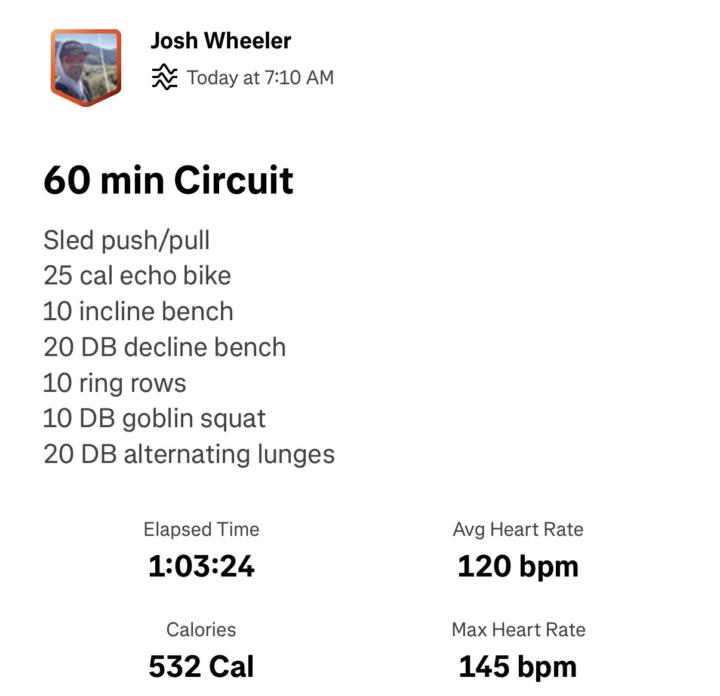 60 min circuit