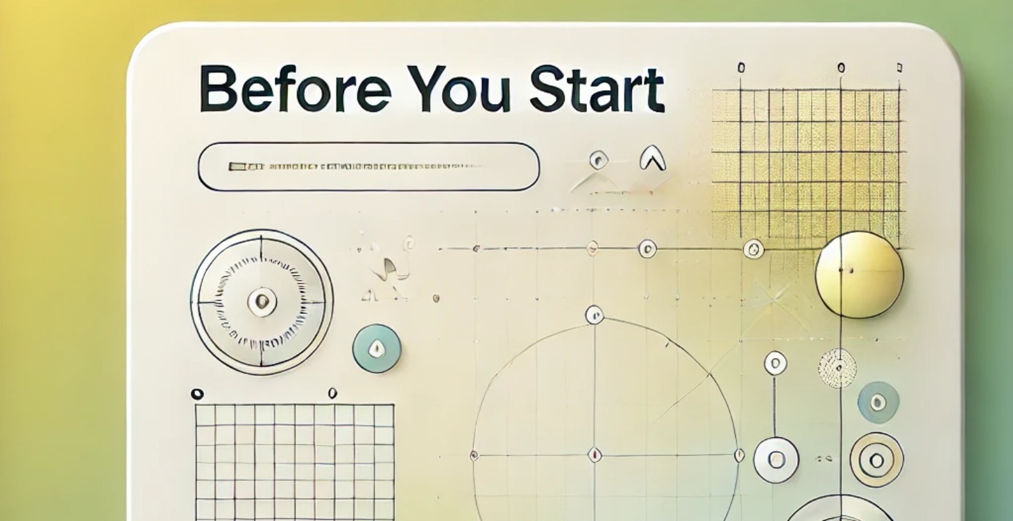 Before you start...