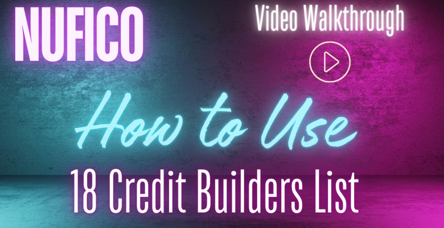 How to use the free 18 credit builders List