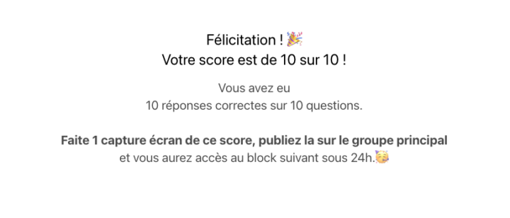 Pas le temps 1 jours un module 🥳