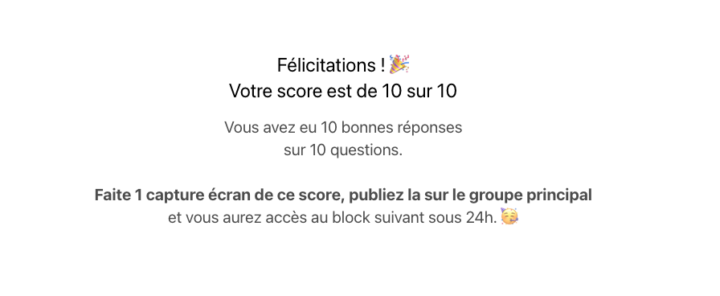 Et go pour le block 5 