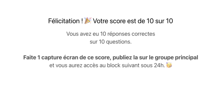 Et voila block un fini go pour le module 2 🥳