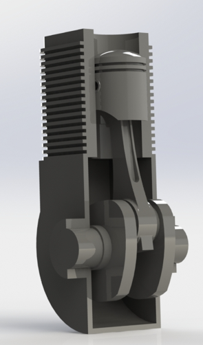 Piston Cylinder in SolidWorks