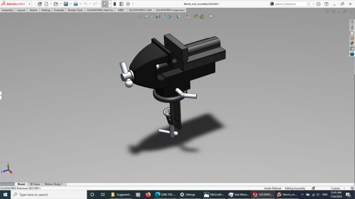 I modelled a bench Vice