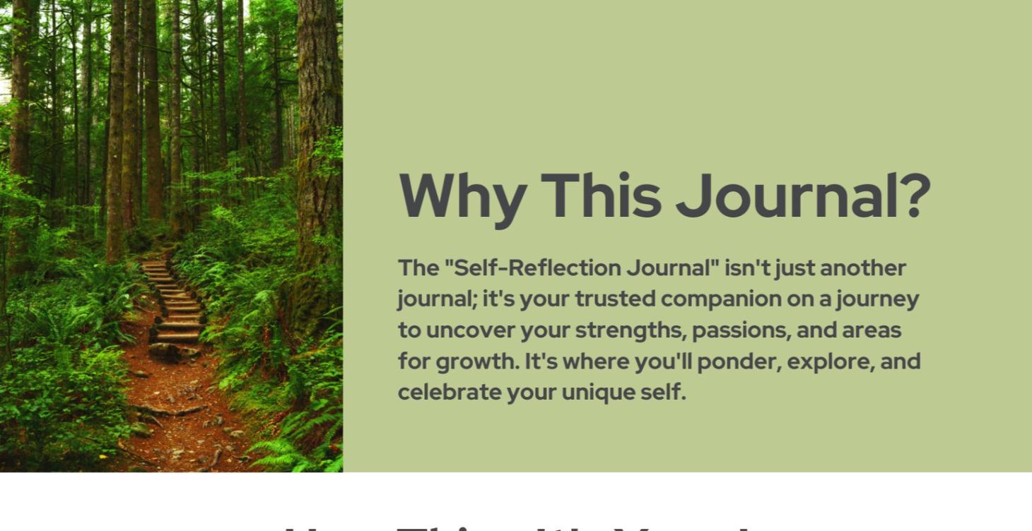 Self Reflection Journal - Digital Download
