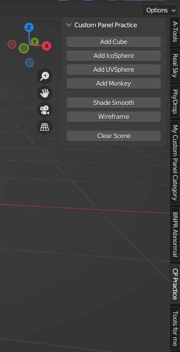 Custom Panel Add-on Practice