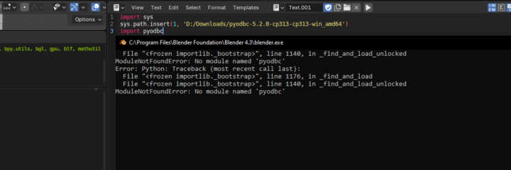 Python module import fails
