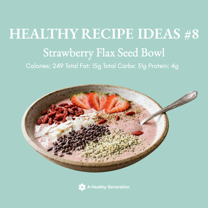 Healthy Recipe Ideas #8: Strawberry Flax Seed Bowl (For Breakfast!)