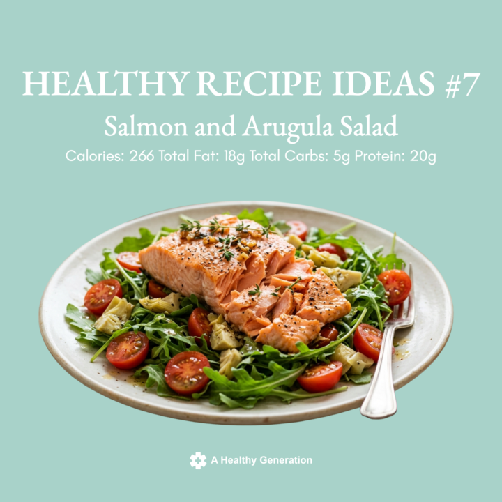 Healthy Recipe Ideas #7: Salmon and Arugula Salad (For Dinner!)