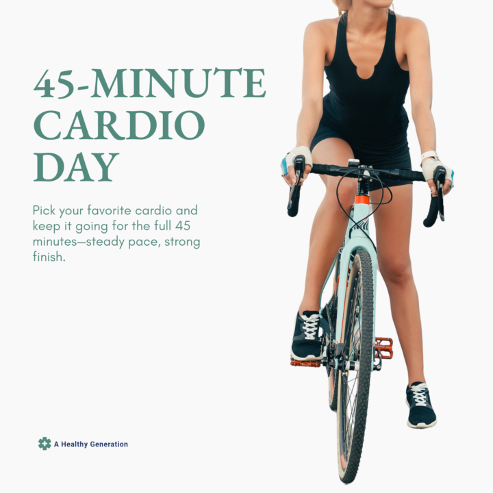 Today’s Goal: 45 Minutes of Steady Cardio 🏃‍♂️🚴