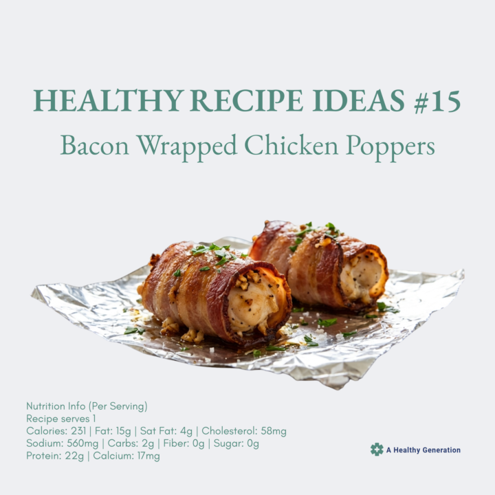 Healthy Recipe Ideas #15: Bacon Wrapped Chicken Poppers