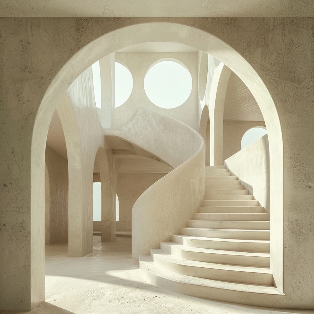 A Roman Stairway in Concrete with Light · Gen AI Mastermind