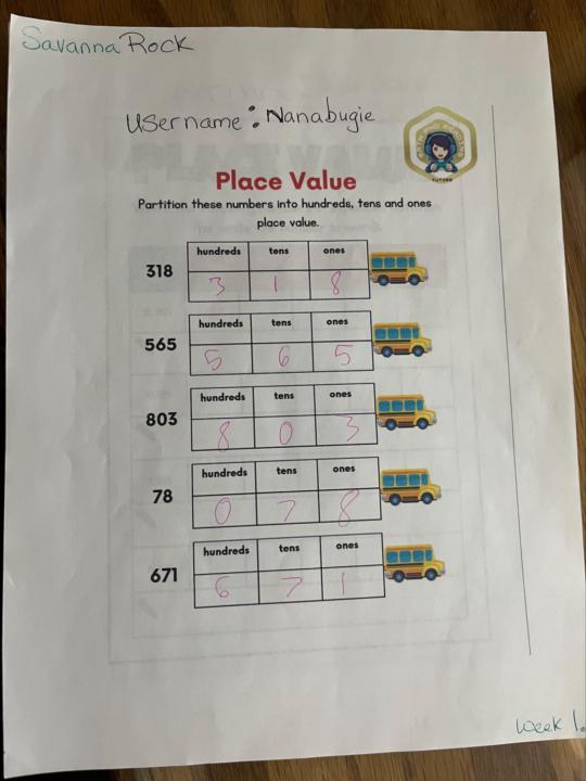 Math weeks 1.1, 1.2, 2 and 3